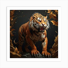 Tiger In The Forest 1 Art Print