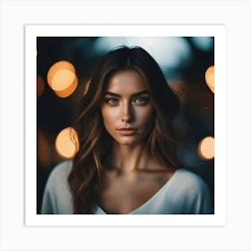 Portrait Of A Young Woman Art Print