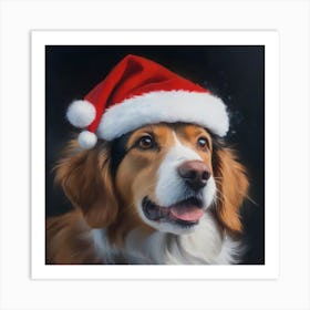 Santa Dog 1 Art Print