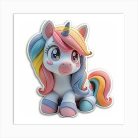 Rainbow Unicorn 1 Art Print