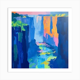 Abstract Travel Collection Victoria Falls Zambia Zimbabwe 4 Art Print