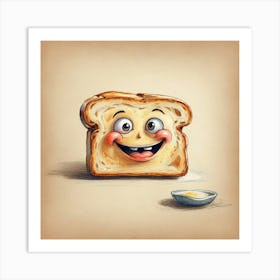 Cartoon Bread 7 Art Print