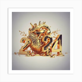 Gold Heart Art Print