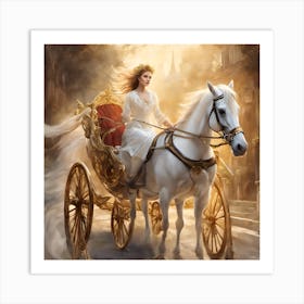 Princess In A Carriage Art Print