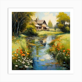 Riverside Tranquil Art Print