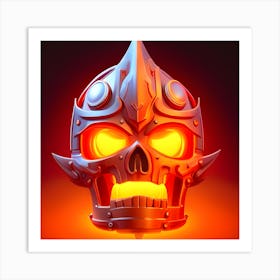 Skull With Glowing Eyes 1 Art Print