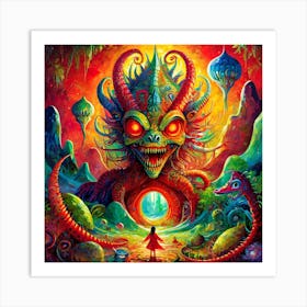 Demon In The Forest Art Print