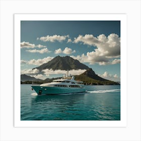 Yacht In The Ocean 6 Art Print