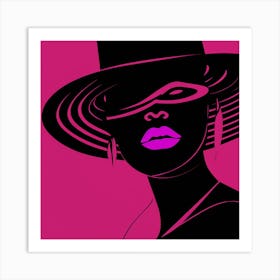 Black Woman In Hat Art Print