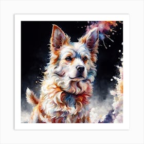 Splatter Dog Art Print