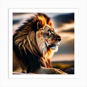 Lion art 16 Art Print