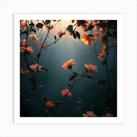 Sunset Roses 1 Art Print