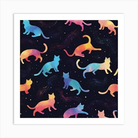 Cats In Space Art Print