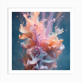 Colorful Splashes Of Paint Art Print