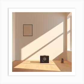 Empty Room With White Walls Art Print