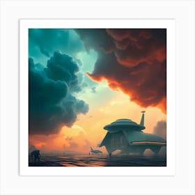 Futuristic City 6 Art Print