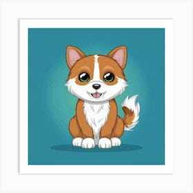 Cute Corgi Puppy Art Print