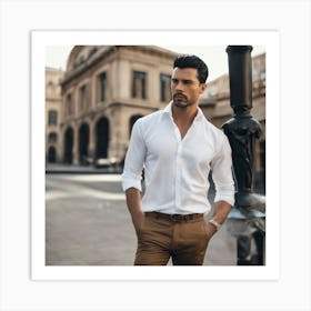 Man In A White Shirt 1 Art Print