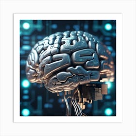 Artificial Intelligence Brain 27 Art Print