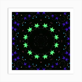 Psychedelic Starry Night Poster