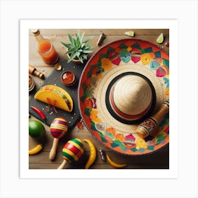 Mexican sombrero 1 Art Print