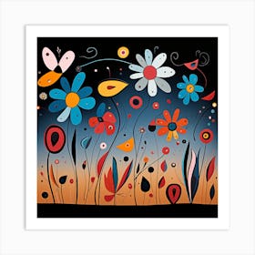 Flowers In The Sky Art Print