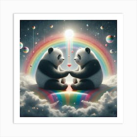 Panda Bears Art Print