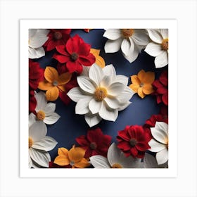 Paper Flowers 9 Art Print