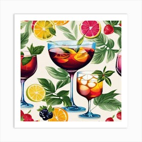 Alcoholic Drinks Art Print