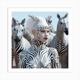 ZEBRA DANCE Art Print