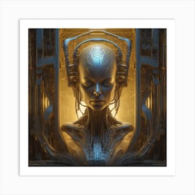 Futuristic Woman 39 Art Print