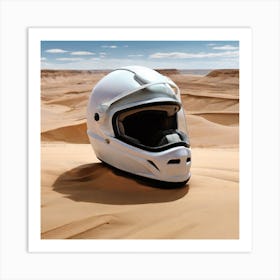 Helmet In The Desert Art Print