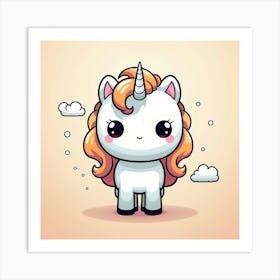 Cute Unicorn 66 Art Print