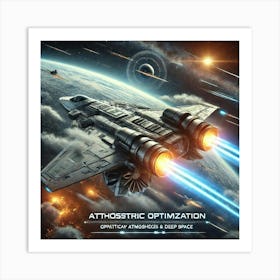 Atmospheric Optimization Fighter Ship Converted Art Print