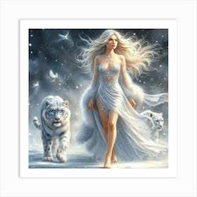 White Tiger 13 Art Print