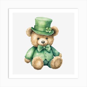 St Patrick'S Day Teddy Bear 11 Art Print