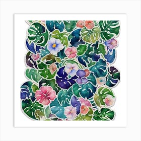 Spring Garden Flowers Art Print