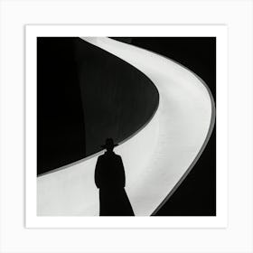 Silhouette Of A Man 3 Art Print