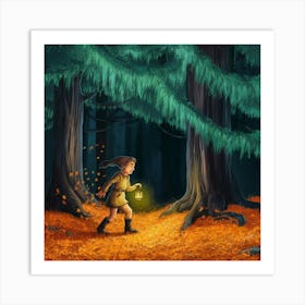 Zelda Girl In The Forest Art Print