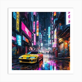 Neon City 8 Art Print