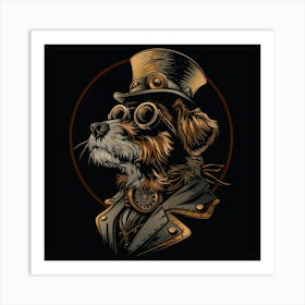 Steampunk Dog 25 Art Print