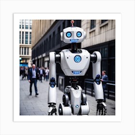 Robot On The Street 18 Art Print