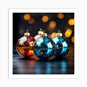 Christmas Ornaments 28 Art Print