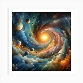 Galaxy Painting Art Print