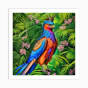 Colorful Parrot In The Jungle 3 Art Print