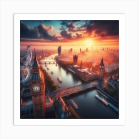 London At Sunrise Art Print