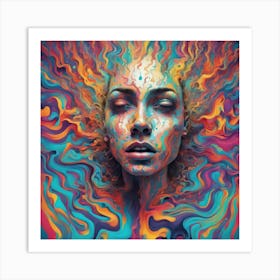 Psychedelic Woman 1 Art Print