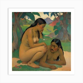 Whispered Words 1892 Paul Gauguin Art Print 3 Art Print