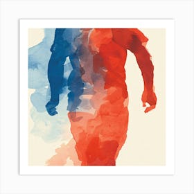 Runner By Person Art Print