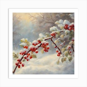 Winter Berries 1 Art Print